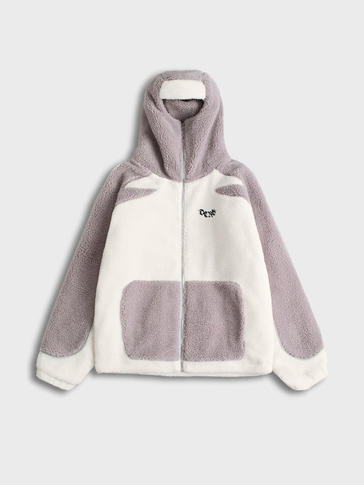 IGNITE - Wolf Grey & White Sherpa Ninja Fleece